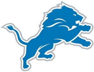 NFL Detroit Lions with White Louis Vuitton Logo Blue and Gray