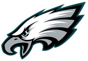 The Philadelphia Eagles Logo With It S Mouth On Black Background