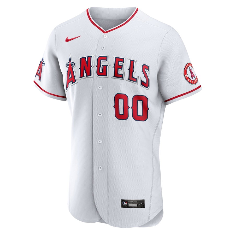Blank LA Angels Full Button Jerseys w/ Braiding - ANA587